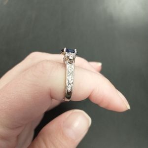 White gold filled CZ Ring Size 7